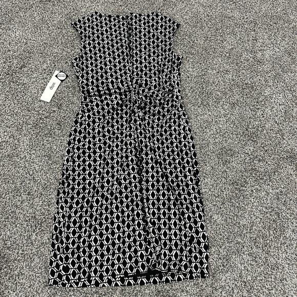New with tags, WISP, Zipper, Black White Pattern Dress, Size 8 - Picture 2 of 10
